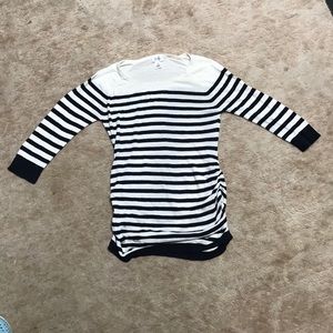 Motherhood Maternity Striped Sweater Black/white